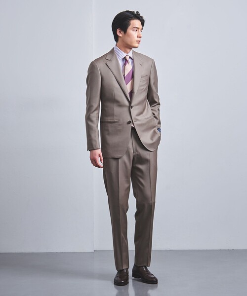 カノニコ SHIPS シップス スーツ グレー シングル 3ボタン セット S UNITED ARROWS セットアップ Vitale Barberis Canonico ツイル