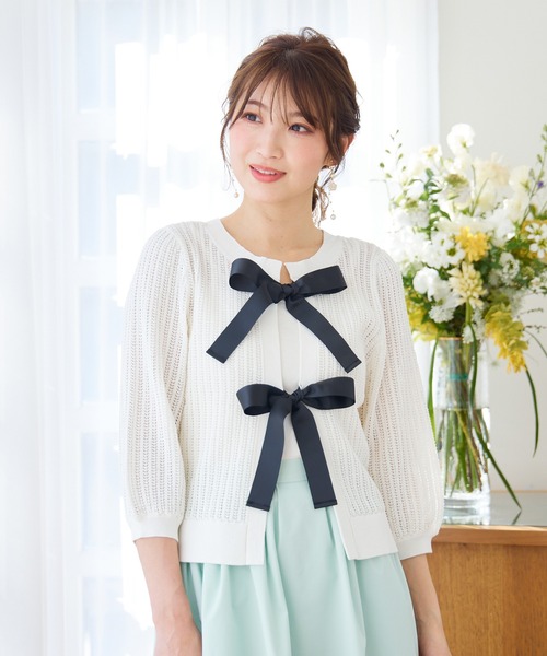Rose Tiara（ローズティアラ） ニット セーター 「2WAY」リボンニット