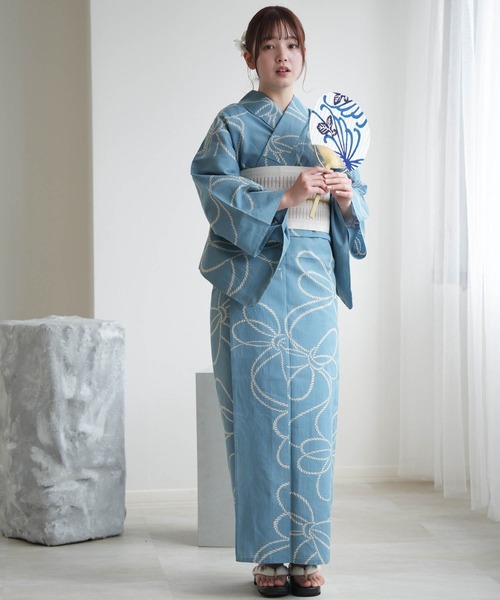 utatane 浴衣 手染め注染浴衣3点セット utatane×注染工房 先染め
