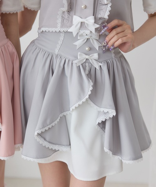 DearMyLove スカート フロントラッフルコルセットスカート : ZOZOTOWN
