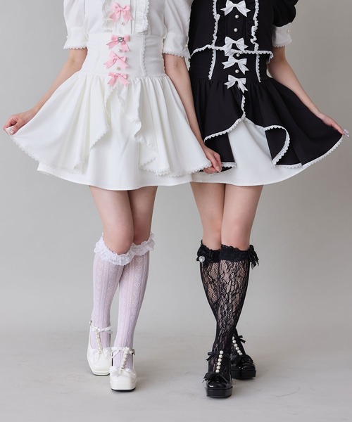 DearMyLove スカート フロントラッフルコルセットスカート : ZOZOTOWN