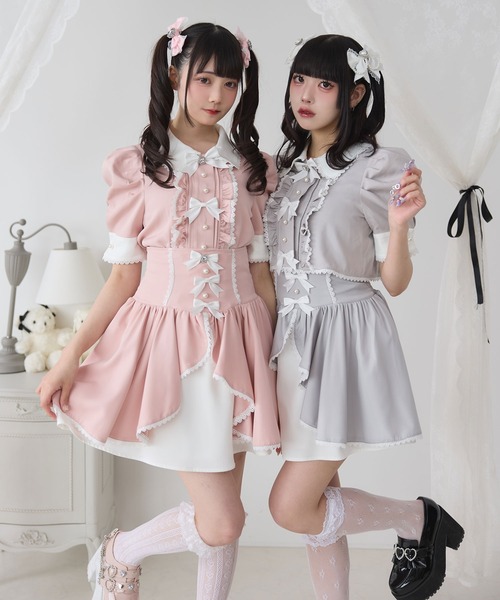 DearMyLove スカート フロントラッフルコルセットスカート : ZOZOTOWN
