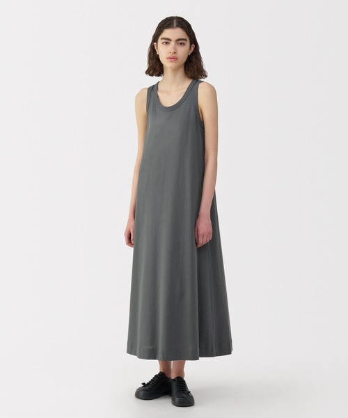MUJI Labo ノースリーブタックワンピース L スモーキーイエロー MUJI Labo ノースリーブタックワンピース L スモーキーイエロー