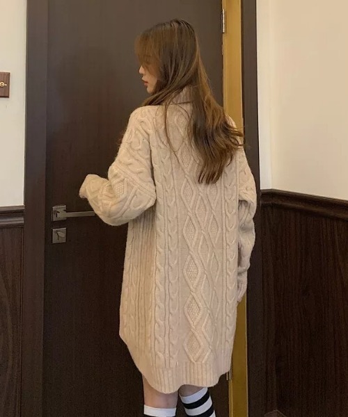 「SONA」 タートルネックニット FREE ブルー レディース_画像5