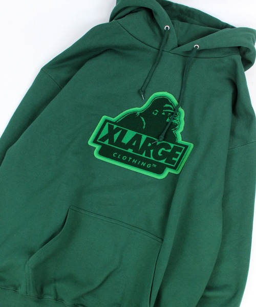 XLARGE グリーン フーディー M XLARGE 「XLARGE」 プルオーバーパーカー M グリーン メンズ
