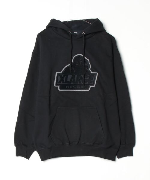 XLARGE グリーン フーディー M XLARGE 全2色 エクストララージ パーカー HALF ZIP HOODED SWEAT