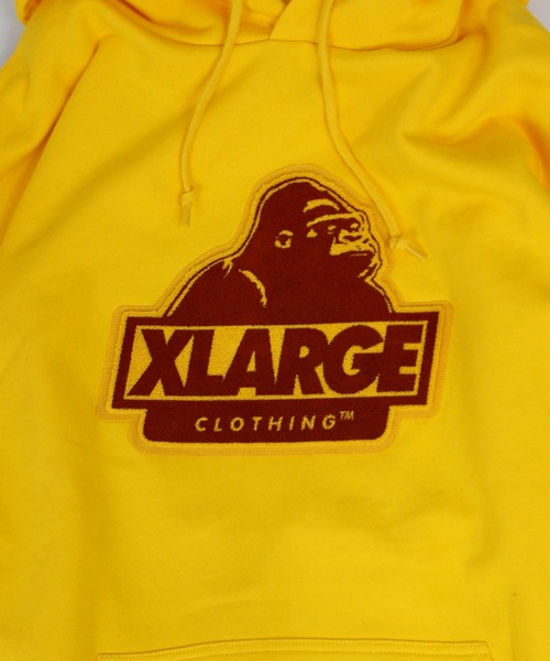 XLARGE グリーン フーディー M XLARGE 全2色 エクストララージ パーカー HALF ZIP HOODED SWEAT