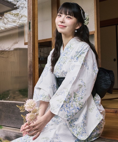 浴衣 「川口ゆりな×CELEN浴衣」兵児帯ゆかた4点セット 浴衣