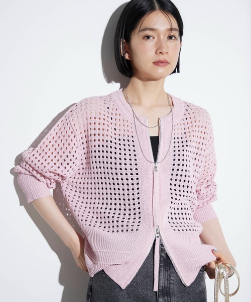 「Shelly island」 ニットカーディガン FREE ホワイト レディース_画像9