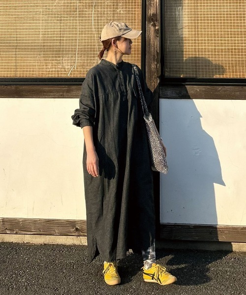 ワンピース 「CORNERS by KR」デニムヘンリーネックワンピース