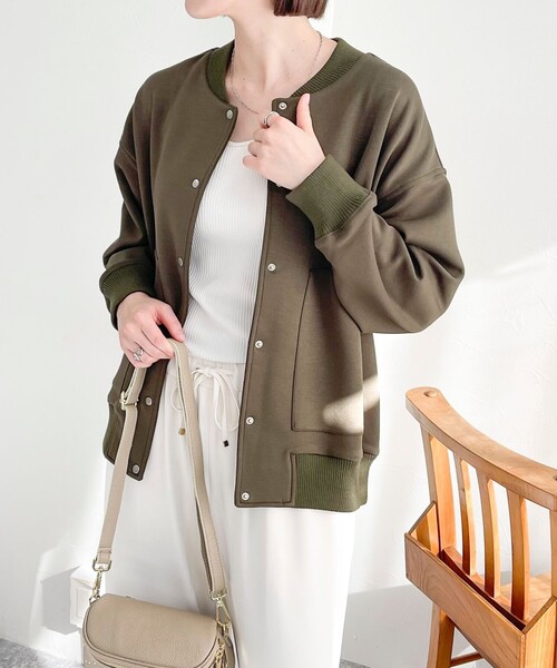 【未使用】FREDY emue ノーカラージャケット Mサイズ fredy emue ジャケット ノーカラージャケット ツイード