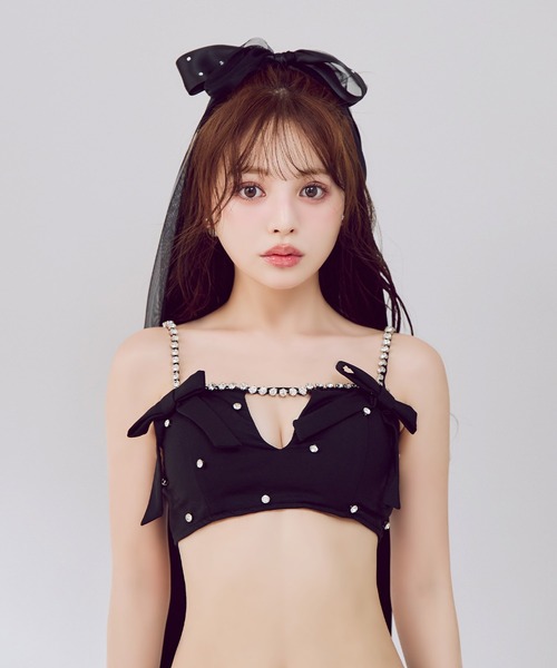 sugar nine 水着 サイドリボンビジュースタッズビキニ2点セット