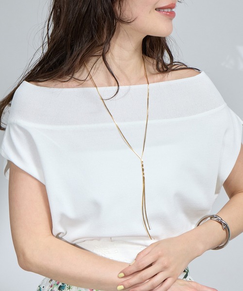 ニット セーター 「最強美人見え」クールタッチUVオフショルフレンチニット レディース 最強美人見え】クールタッチUVオフショルフレンチニット（ニット