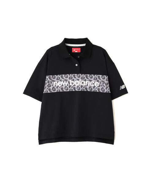 ポロシャツ ポロ 「new balance golf」レオパード柄×ロゴ ハーフスリーブ ビッグ ポロシャツ (WOMENS) レディース New Balance Golf ポロシャツ ポロ 「new balance golf