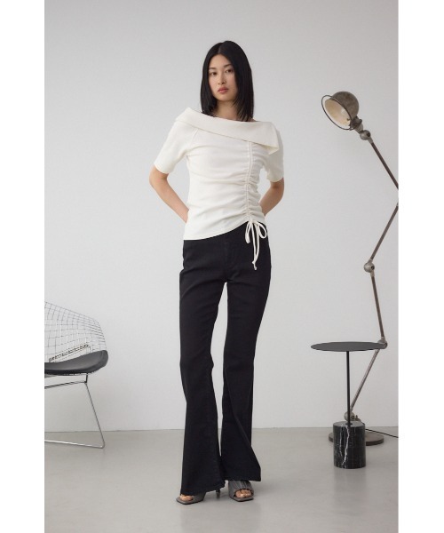 AZUL BY MOUSSY tシャツ スクエアネックドロストカットトップス