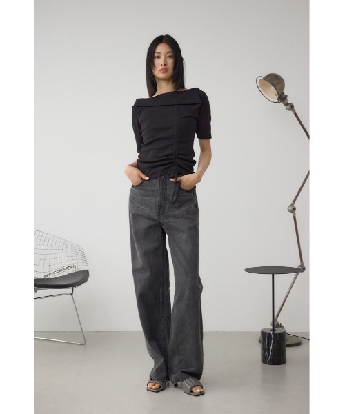 tシャツ スクエアレーシートップス レディース AZUL BY MOUSSY tシャツ スクエアネックドロストカットトップス