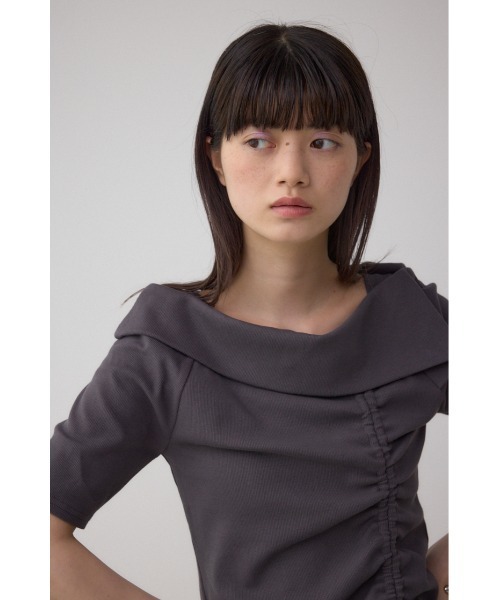 AZUL BY MOUSSY tシャツ スクエアネックドロストカットトップス
