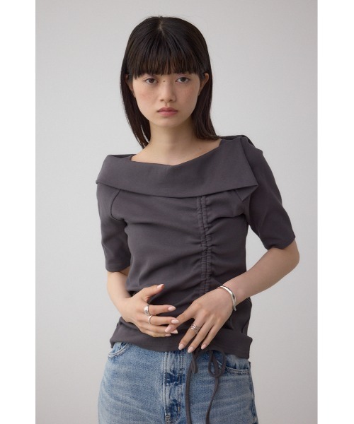 AZUL BY MOUSSY tシャツ スクエアネックドロストカットトップス