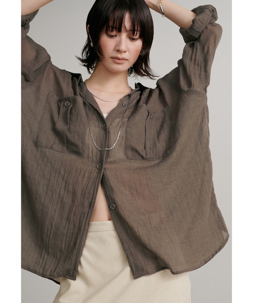 LARUTA ブラウス シャツ 「LARUTA」「Web限定」シアーサファリ LARUTA ブラウス シャツ 「LARUTA」「Web限定」シアーサファリ