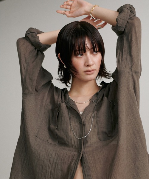 LARUTA ブラウス シャツ 「LARUTA」「Web限定」シアーサファリ LARUTA ブラウス シャツ 「LARUTA」「Web限定」シアーサファリ