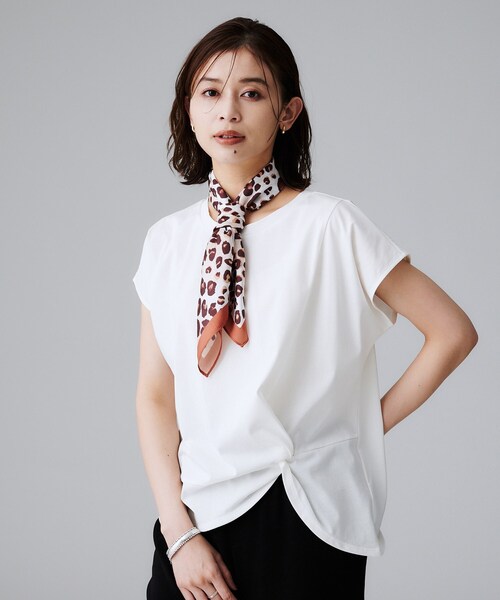 tシャツ 「接触冷感/UV/Tシャツ」ツイストプルオーバー レディース