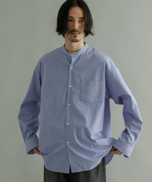 「THOMAS MASON」 長袖シャツ「URBAN RESEARCHコラボ」 LARGE ブルー メンズ_画像3