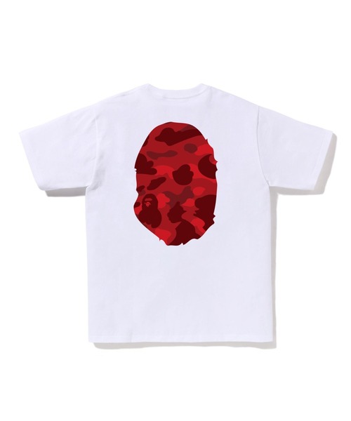 Bathing Ape 長袖サッカーシャツ Lサイズ レッド A BATHING APE 'カレッジロゴ'ボーダー 長袖 Tシャツ L/S TEE L