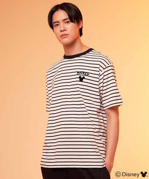 Disney（ディズニー） tシャツ Mickey/Arnold Palmer/シェア ボーダーT
