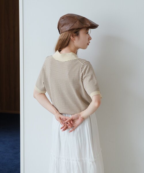 Kastane ポロシャツ ポロ 「WEB先行予約」ボーダーポロニット