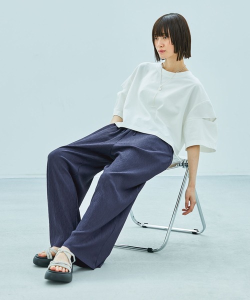 「LAKOLE」 半袖Tシャツ MEDIUM ブラウン レディース