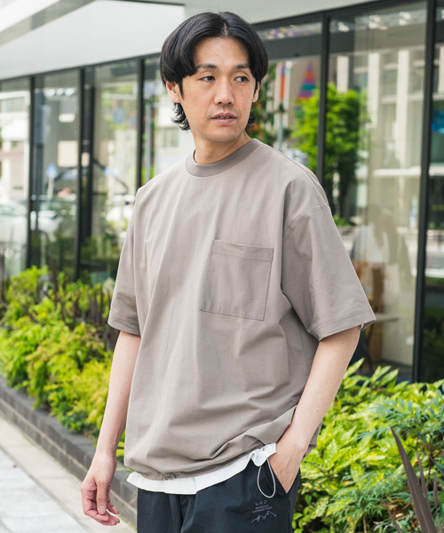 「URBAN RESEARCH DOORS」 半袖Tシャツ LARGE ライトグレー メンズ
