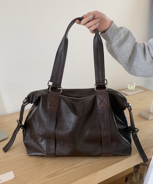 完売 ブラック 2way ショルダー　トートバッグ ショルダーバッグ バッグ 2WAY大容量トートバッグ/ママバッグ/旅行