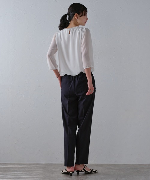 「RIRIYANO」 7分袖ブラウス LARGE オフホワイト レディース_画像9