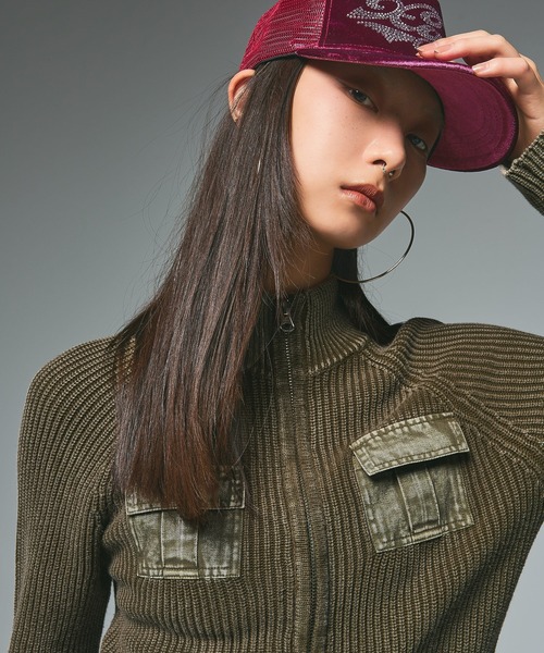 X-girl（エックスガール） メッシュキャップ キャップ 帽子 VELOUR