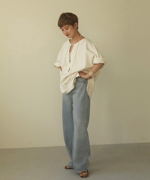 「TODAYFUL」 半袖ブラウス FREE オフホワイト レディース_画像9