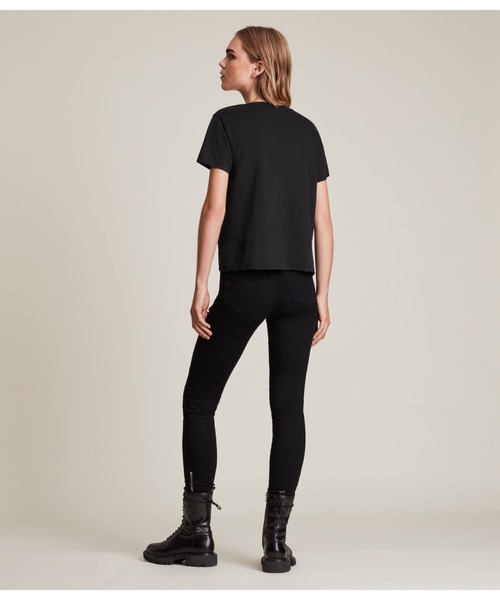 「ALLSAINTS」 半袖Tシャツ S ブラック レディース_画像4