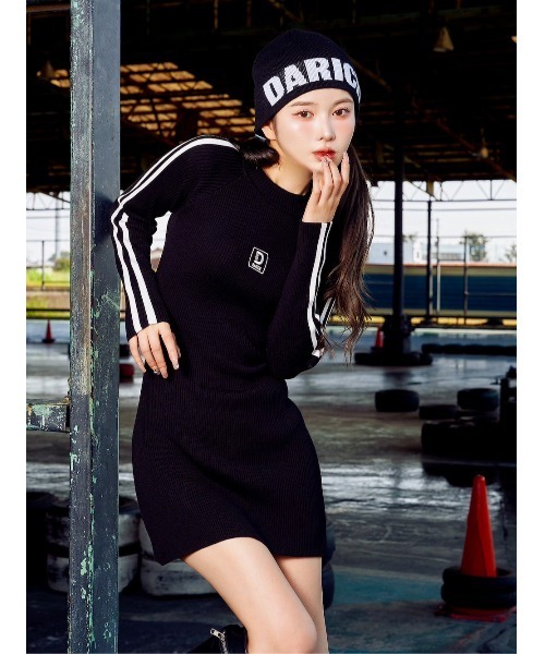 【新品未使用】ダーリッチ ニットワンピース Darich（ダーリッチ） ニットワンピース FREE ブラック レディース