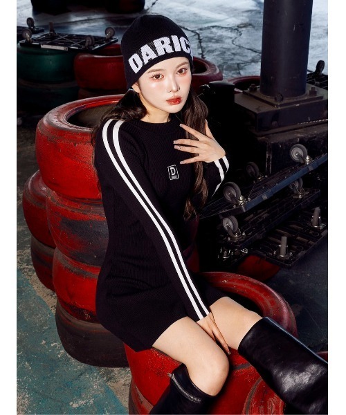 Darich（ダーリッチ） ニットワンピース FREE ブラック レディース