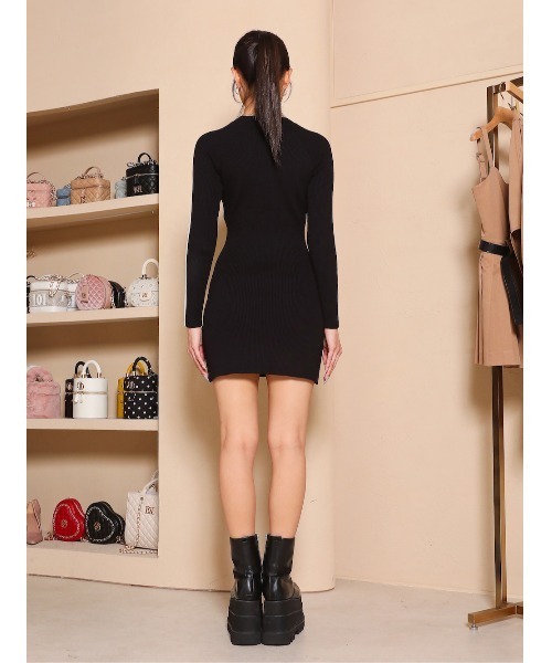 Darich（ダーリッチ） ニットワンピース FREE ブラック レディース