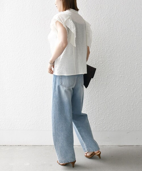 「SHIPS any」 半袖ブラウス ONE SIZE ピンク レディースの画像