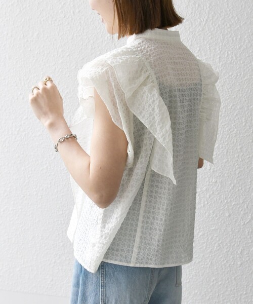 「SHIPS any」 半袖ブラウス ONE SIZE ピンク レディースの画像