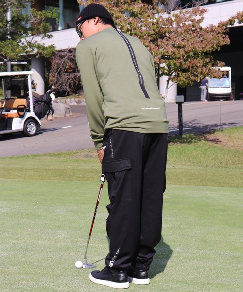 カーゴパンツ (RM)「LUXE/R GOLF」ストレッチ クロス サイドライン