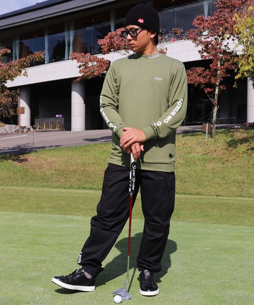 カーゴパンツ (RM)「LUXE/R GOLF」ストレッチ クロス サイドライン