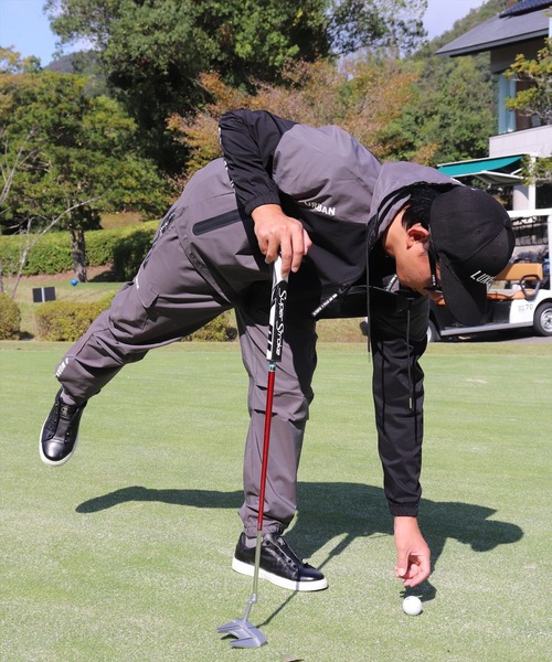 カーゴパンツ (RM)「LUXE/R GOLF」ストレッチ クロス サイドライン