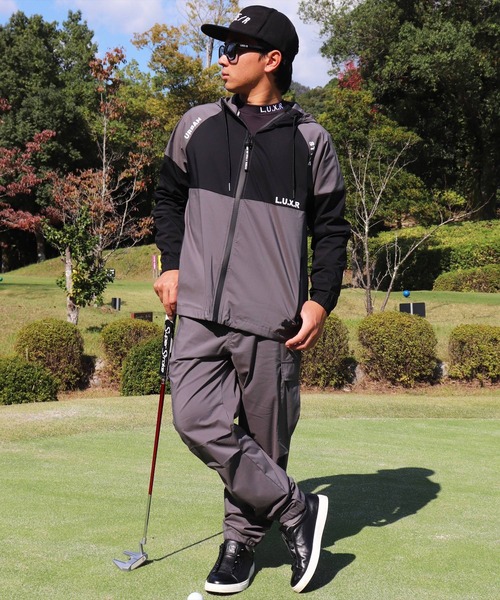 カーゴパンツ (RM)「LUXE/R GOLF」ストレッチ クロス サイドライン