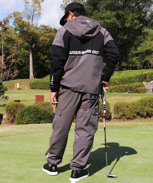 カーゴパンツ (RM)「LUXE/R GOLF」ストレッチ クロス サイドライン