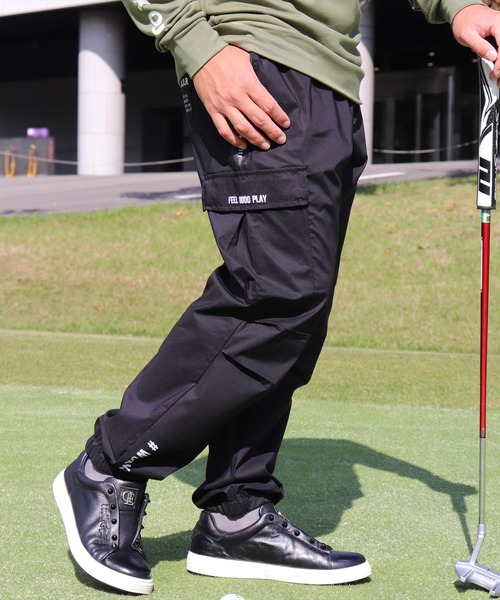 カーゴパンツ (RM)「LUXE/R GOLF」ストレッチ クロス サイドライン
