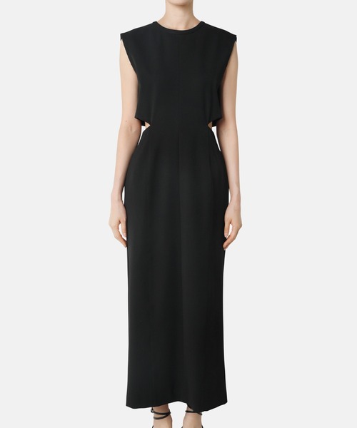 LE CIEL BLEU ルシェルブルー　ノースリーブ ワンピース ドレス LE CIEL BLEU（ルシェルブルー） ノースリーブワンピース 38 ベージュ