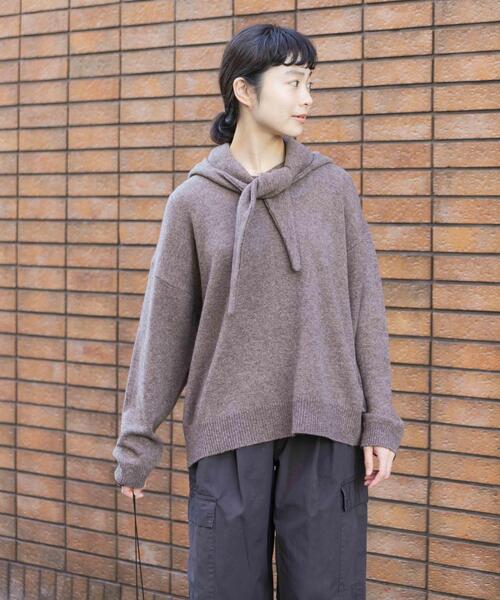 かぐれ ニット セーター ヤクウールVネックニット レディース