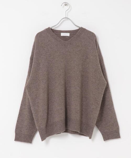 新品タグ付き　かぐれ　ヤクウールVネックニット ヤクウールVネックニット（ニット/セーター）｜かぐれ（カグレ）の